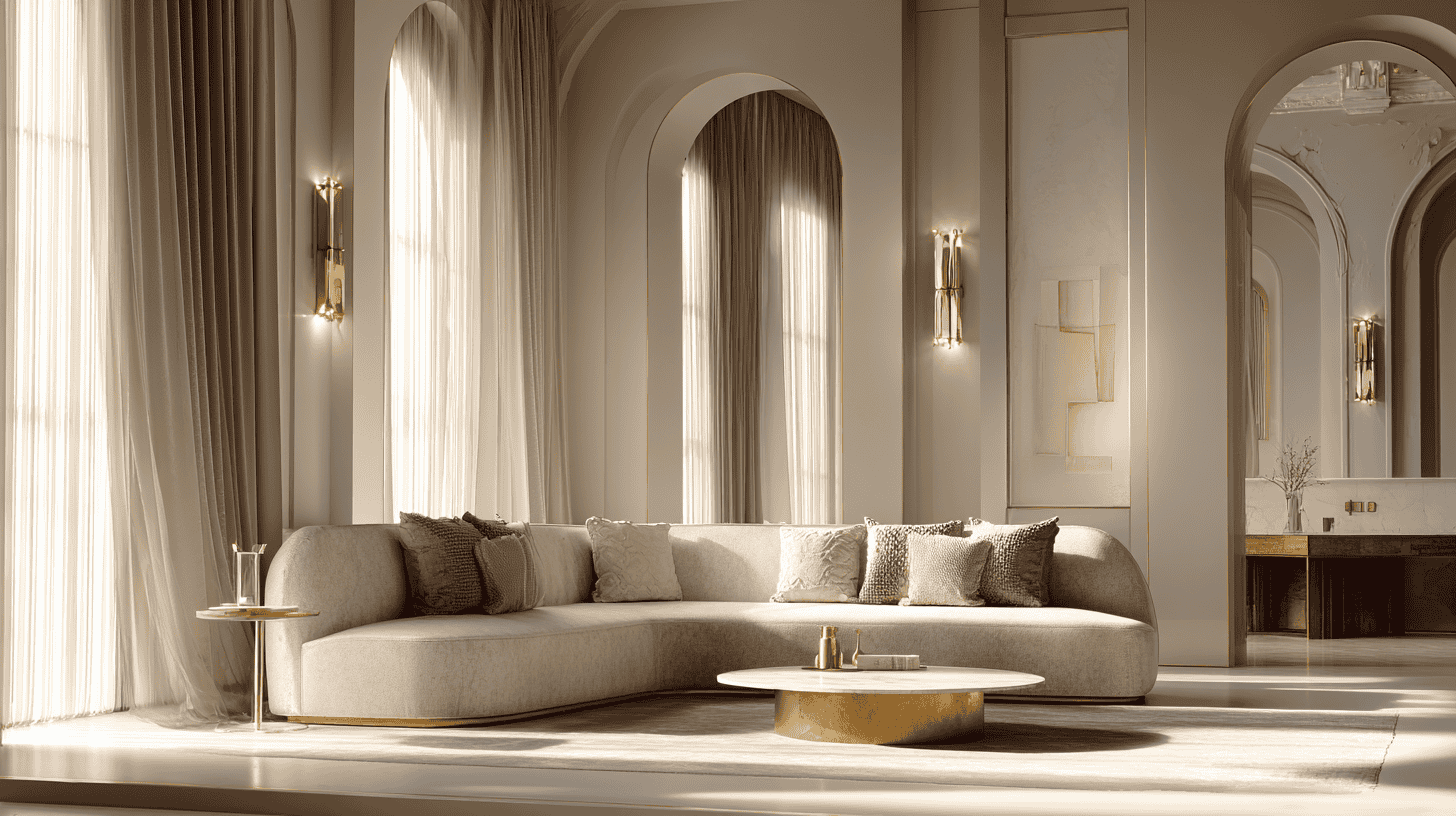 A collage showcasing various interior design elements and stylish room setups